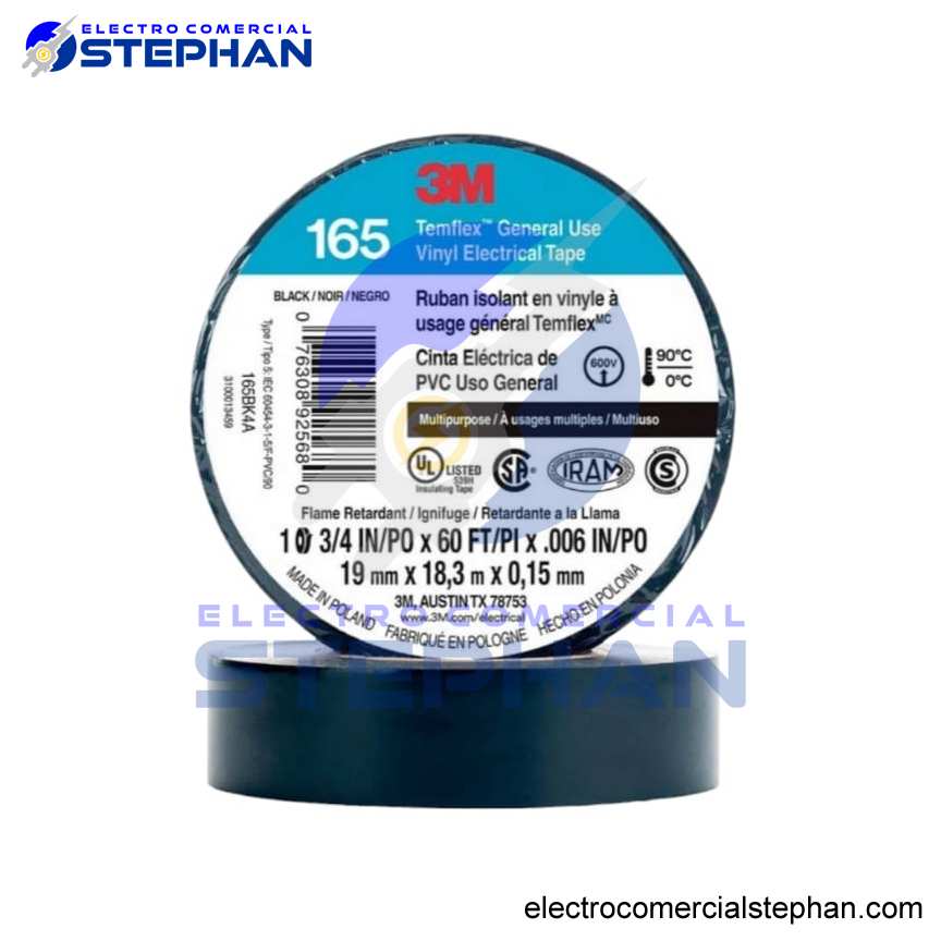 CINTA ELÉCTRICA DE PVC 3M™ TEMFLEX™ 165