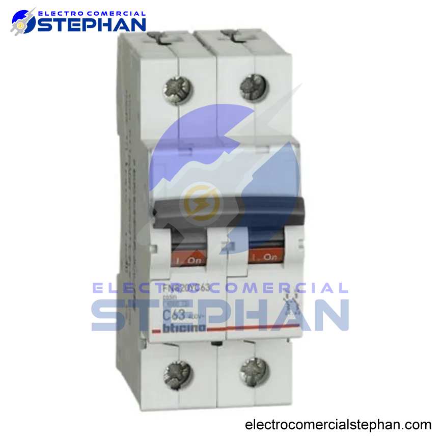 INTERRUPTOR TERMOMAGNÉTICO 2X63A 220V-10KA BTICINO