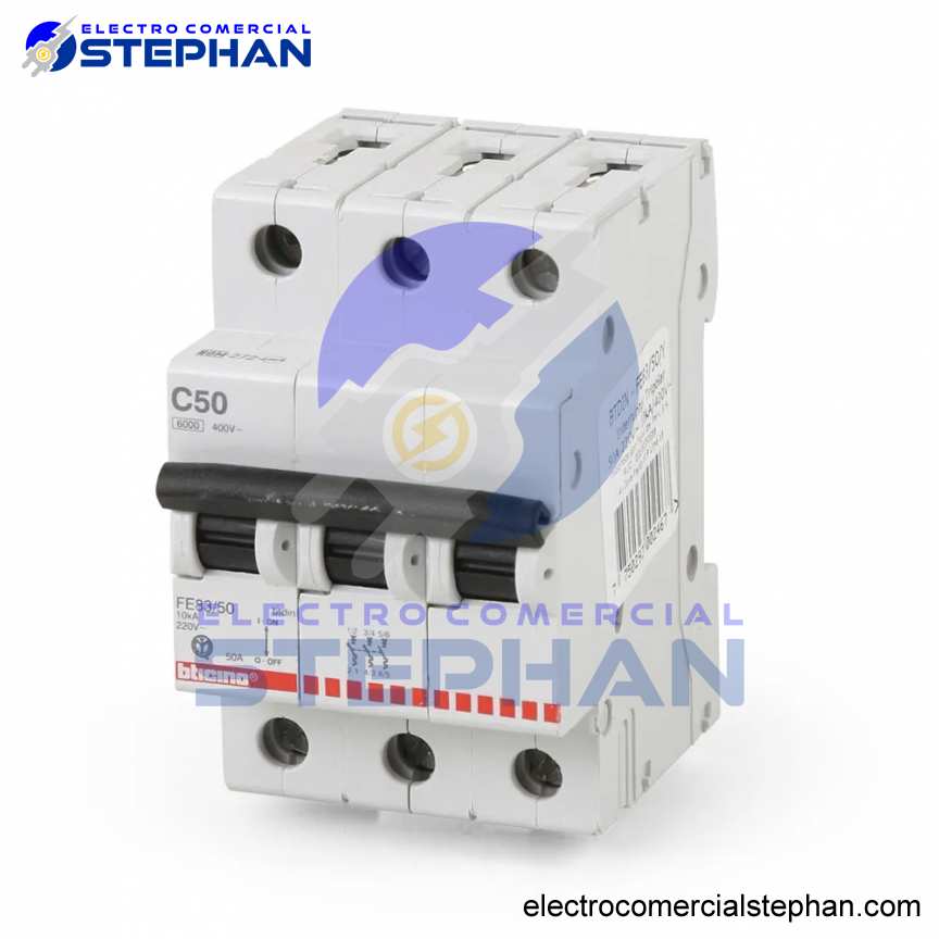INTERRUPTOR TERMOMAGNÉTICO 3X50A 220V-10KA BTICINO LEGRAND