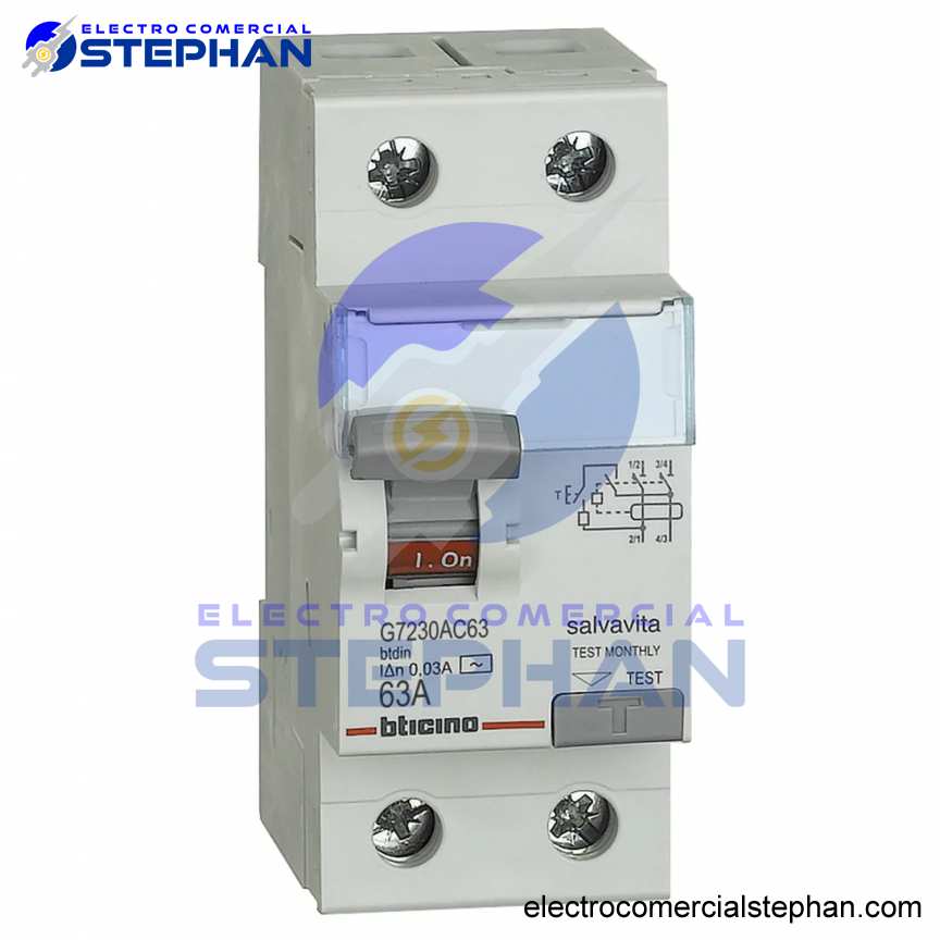 INTERRUPTOR DIFERENCIAL 2X63A 30MA 230V BTICINO LEGRAND