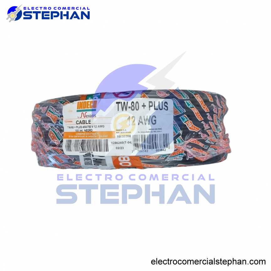 CABLE THW-90 +PLUS 12AWG 450/750V