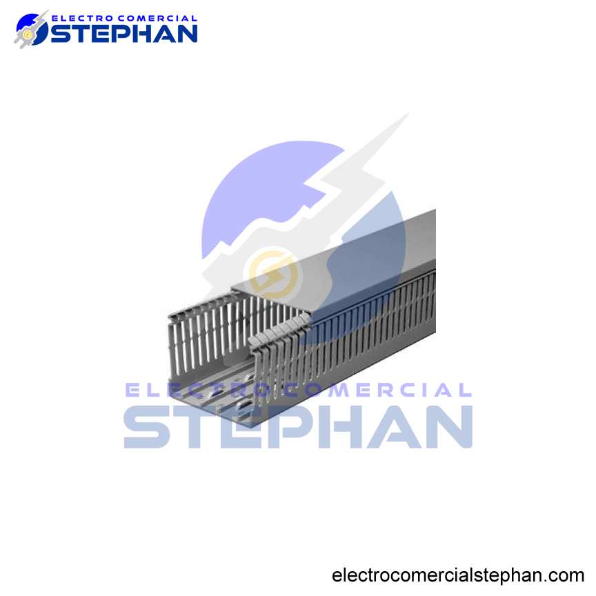 CANALETA RANURADA GRIS 80X80 X 2MTS