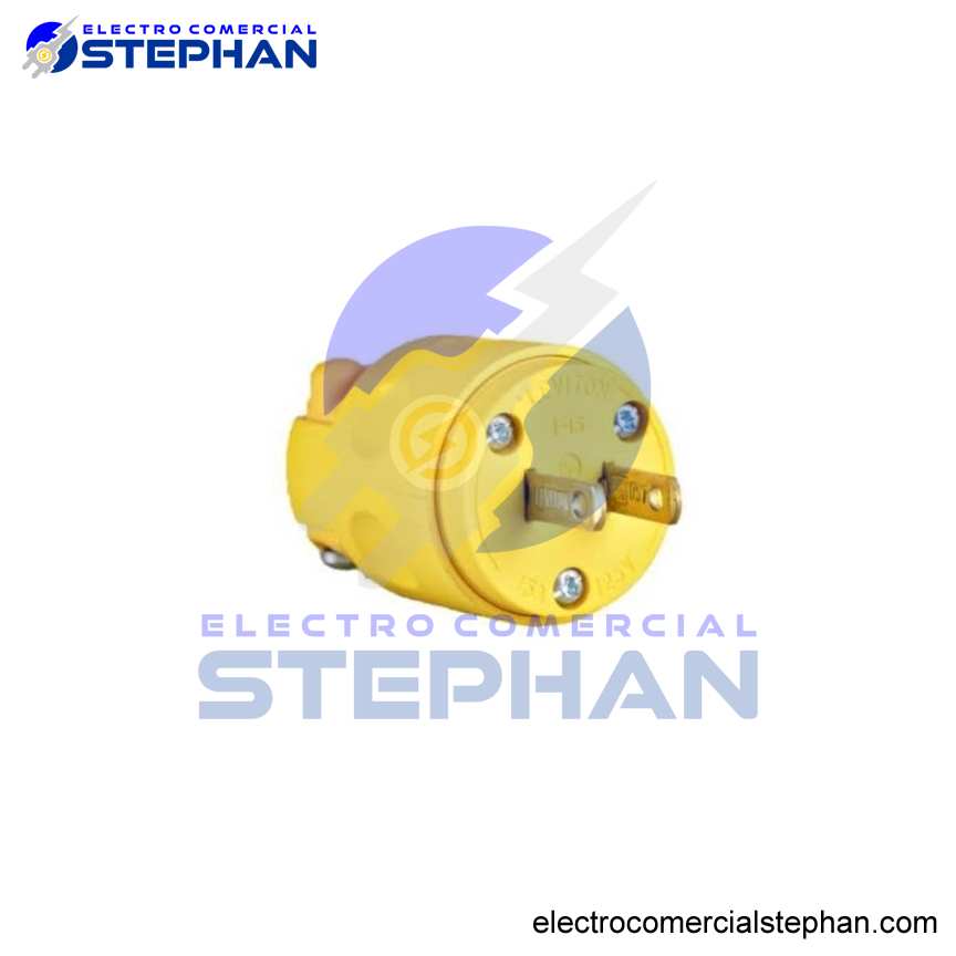 ENCHUFE LEVITON SIN LINIA TIERRA AMARILLO 16A